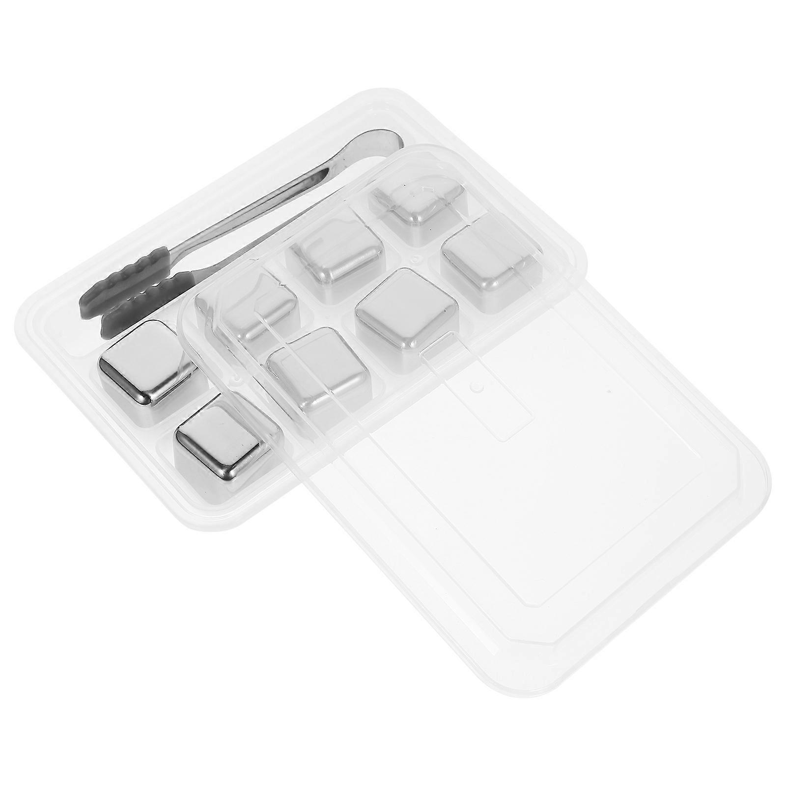Practical Ice Cube Whiskey Stainless Steel Stones Reusable For Bars 2.70X2.70X2.70CM 1Set