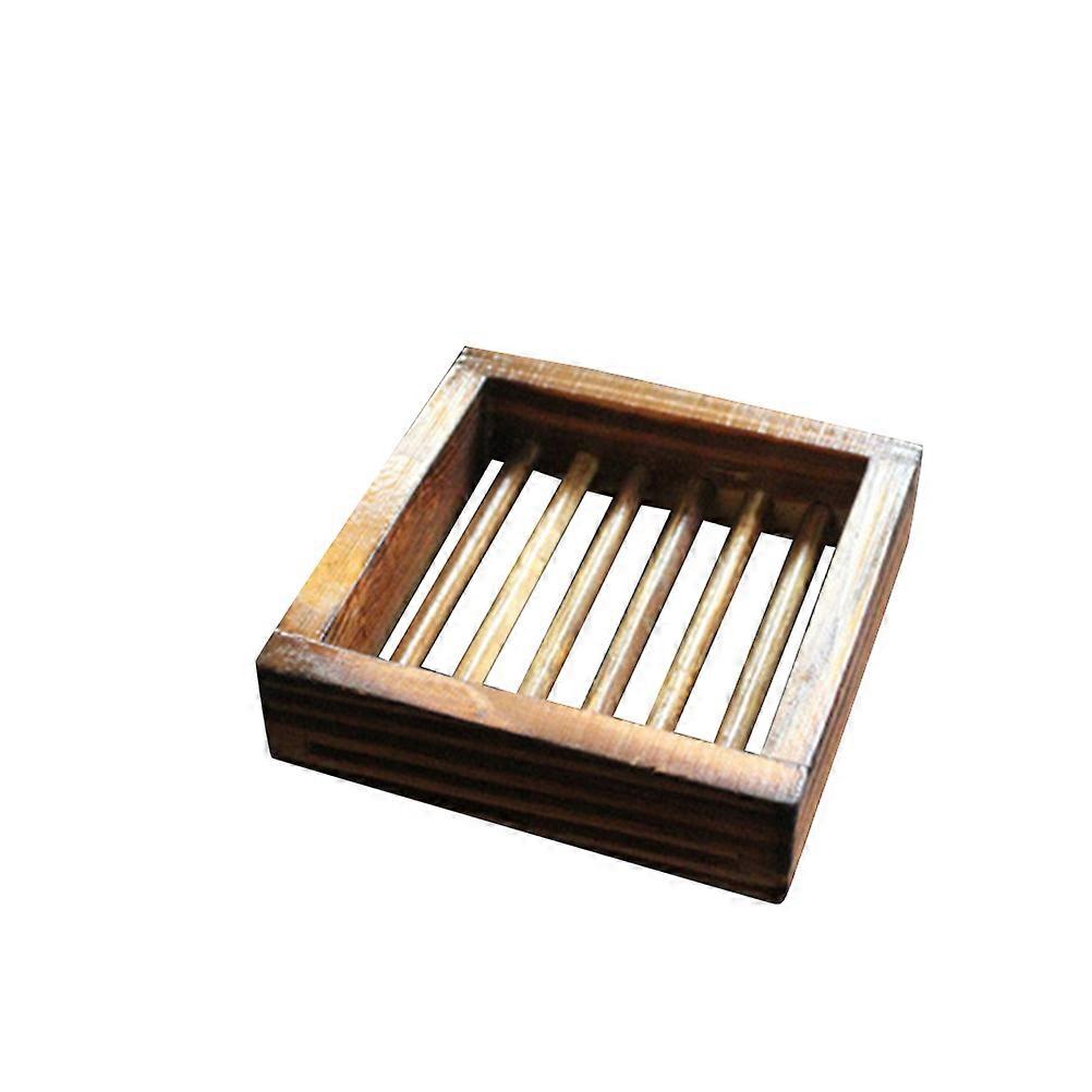 Hollow Soap Dish Tray with Drainage Creative Carbonized Soap Holder for Bathroom, Kitchen & Shower Organizing