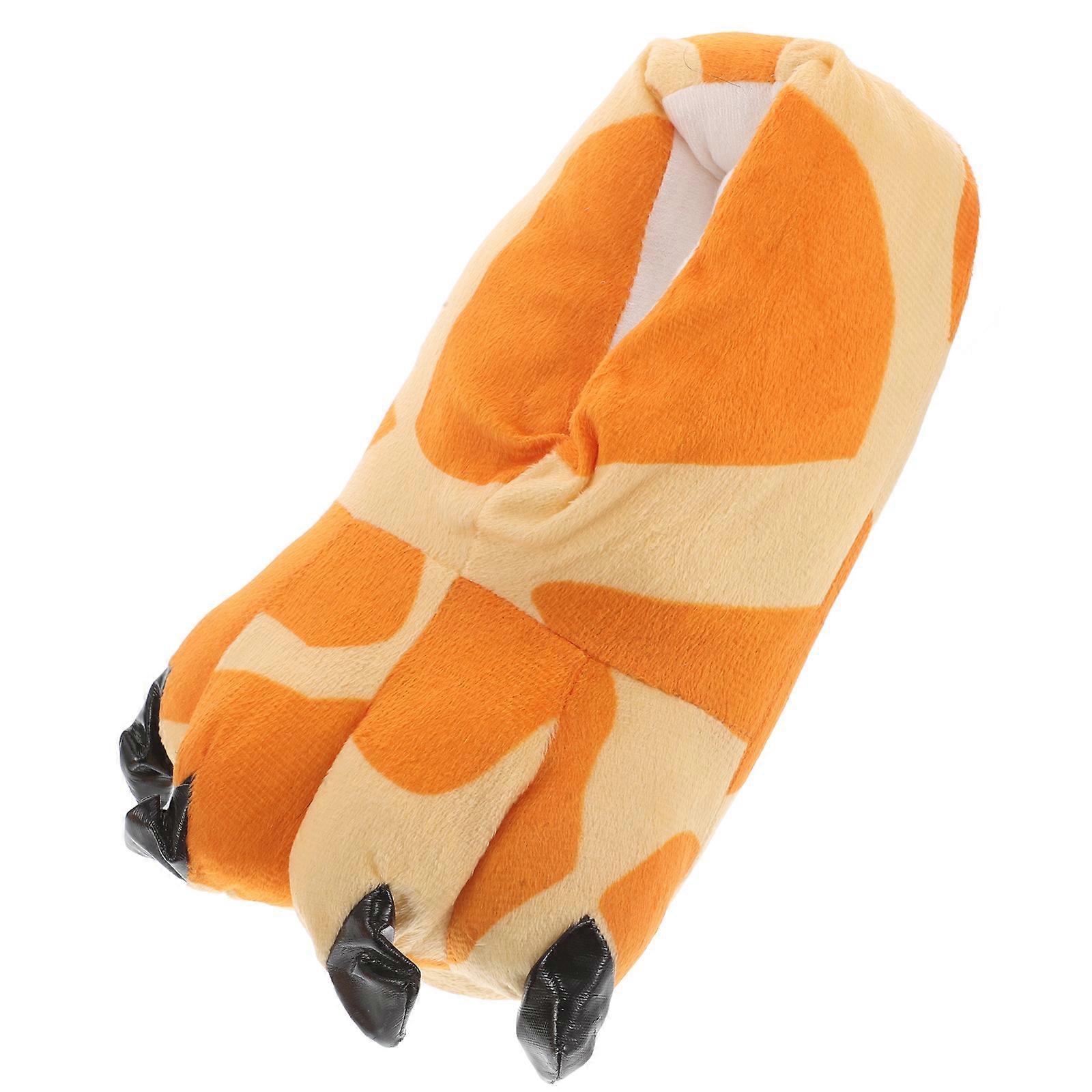 Paw Cartoon Slippers Giraffe Paw Slippers Multi Color 29.00X16.00X7.00CM Comfort Indoor Use 1 Pair