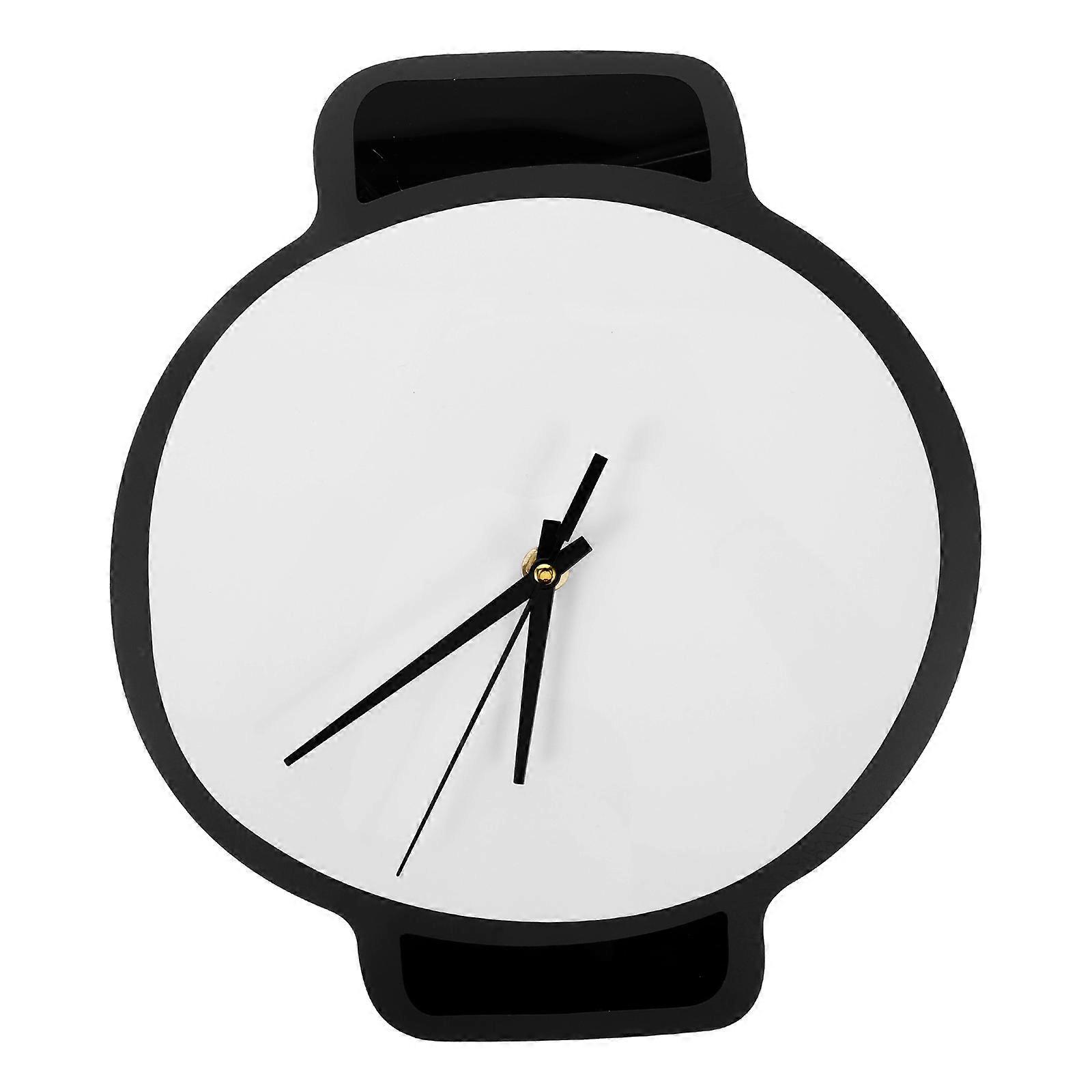 Cartoon Wall Clock Black Plastic Gift-Ready Design for Home Decor