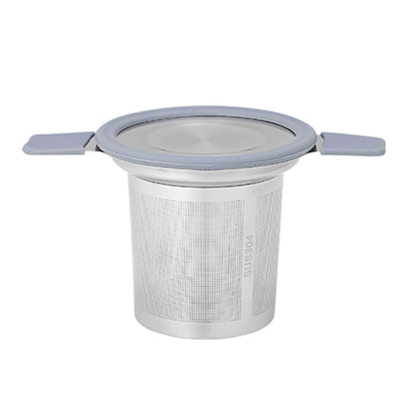 Oval Teas Filter With Secure Hanging Structure Heatproof Silicone Handle Teas Sieves Teas Accessory For Teapots And Mugs