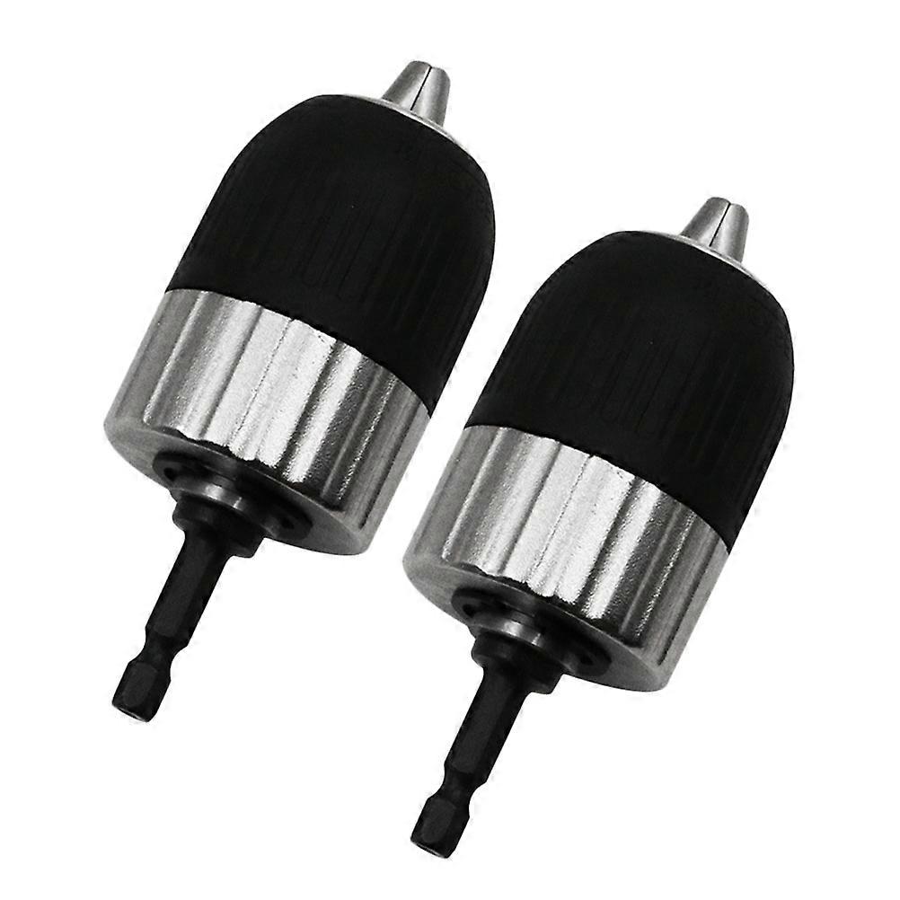 Adjustable Drill Bit Adapter Kit For Hand Drill Bits Lock and Release Drill Bits 2 Sets Cylindrical Black 10.35x4.3x4.3cm