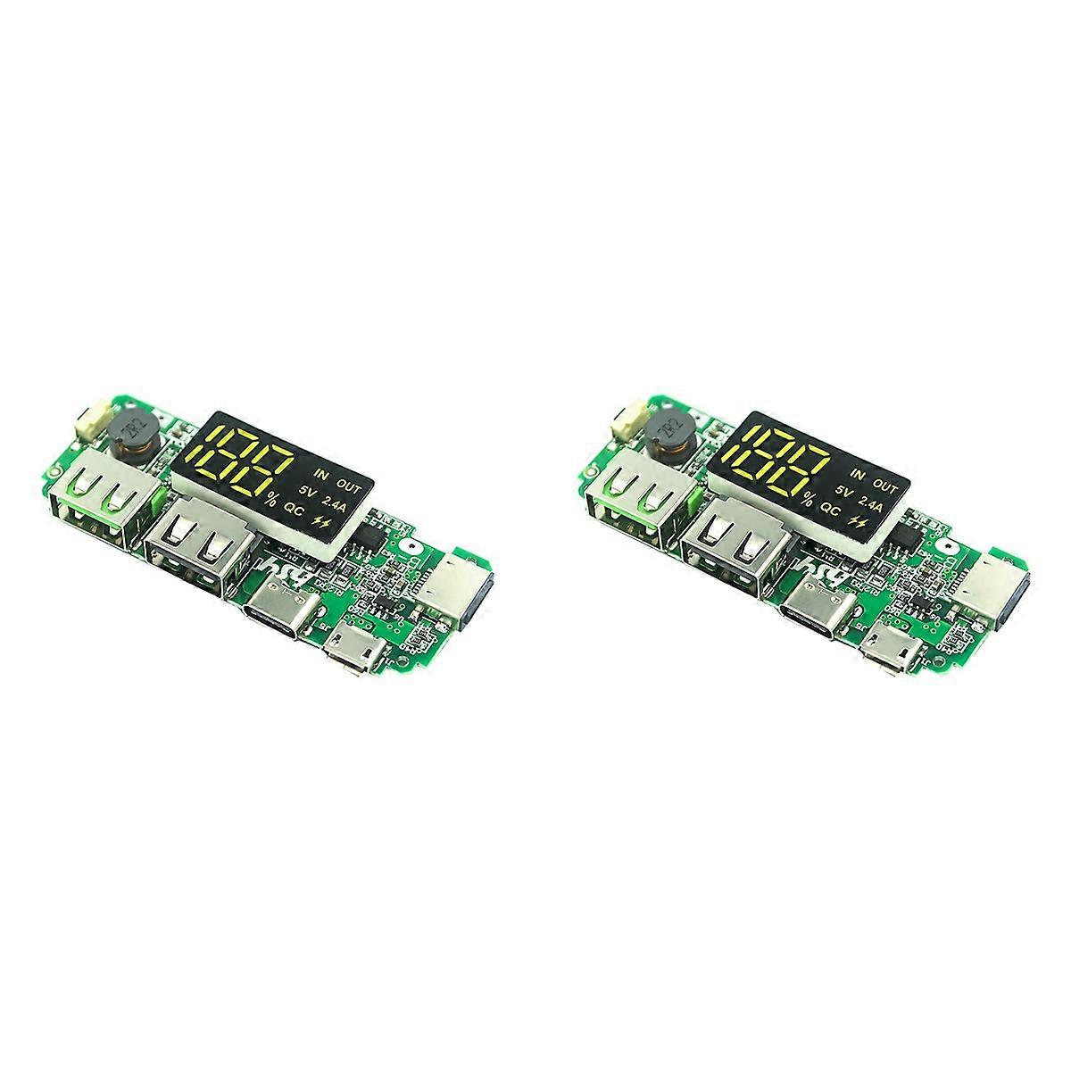 Digital Display Charging Module 5V 2.4A Three Charging Port
