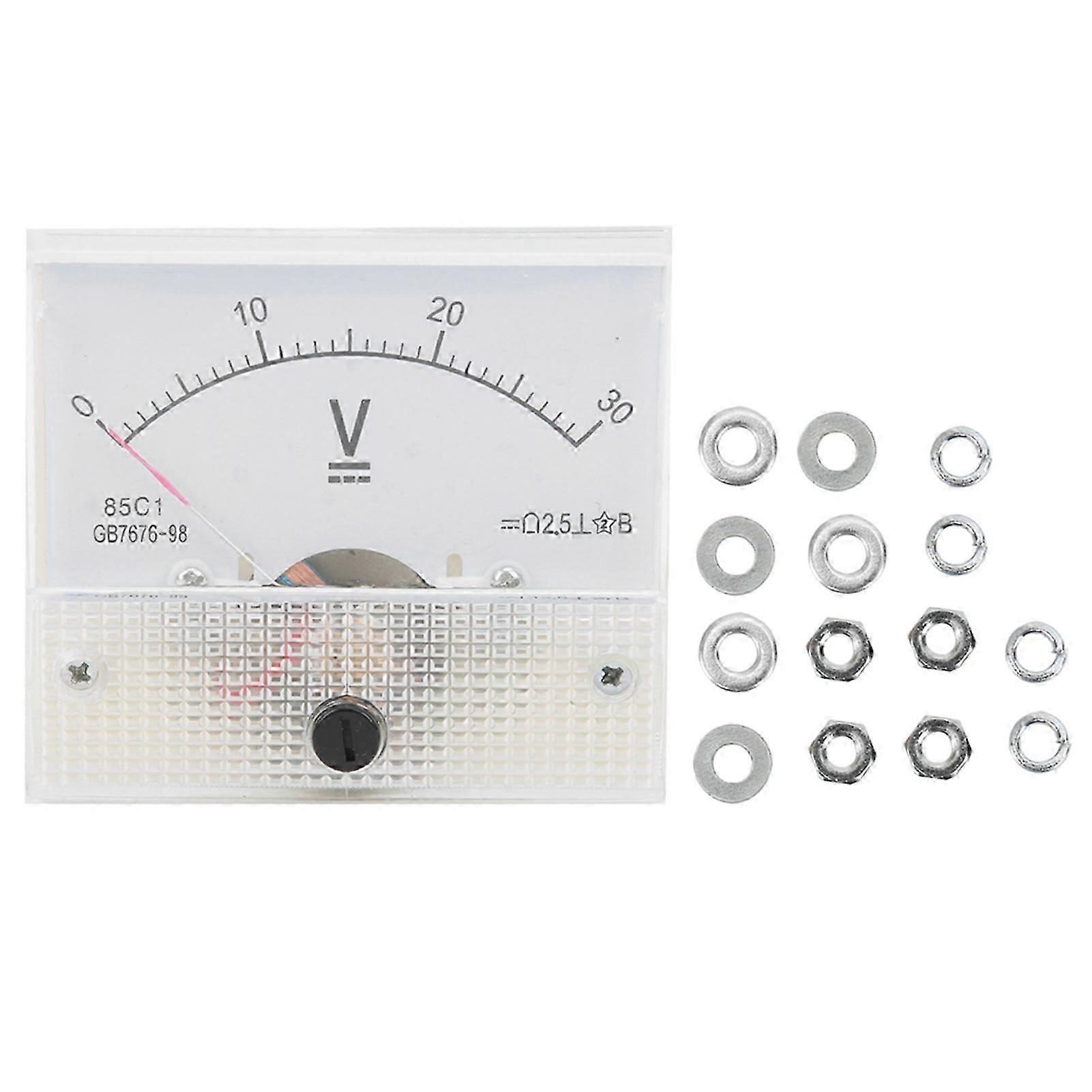 Pointer DC Voltmeter Panel Volt Voltage Meter Measuring Instrument 85C1 DC 0~30V