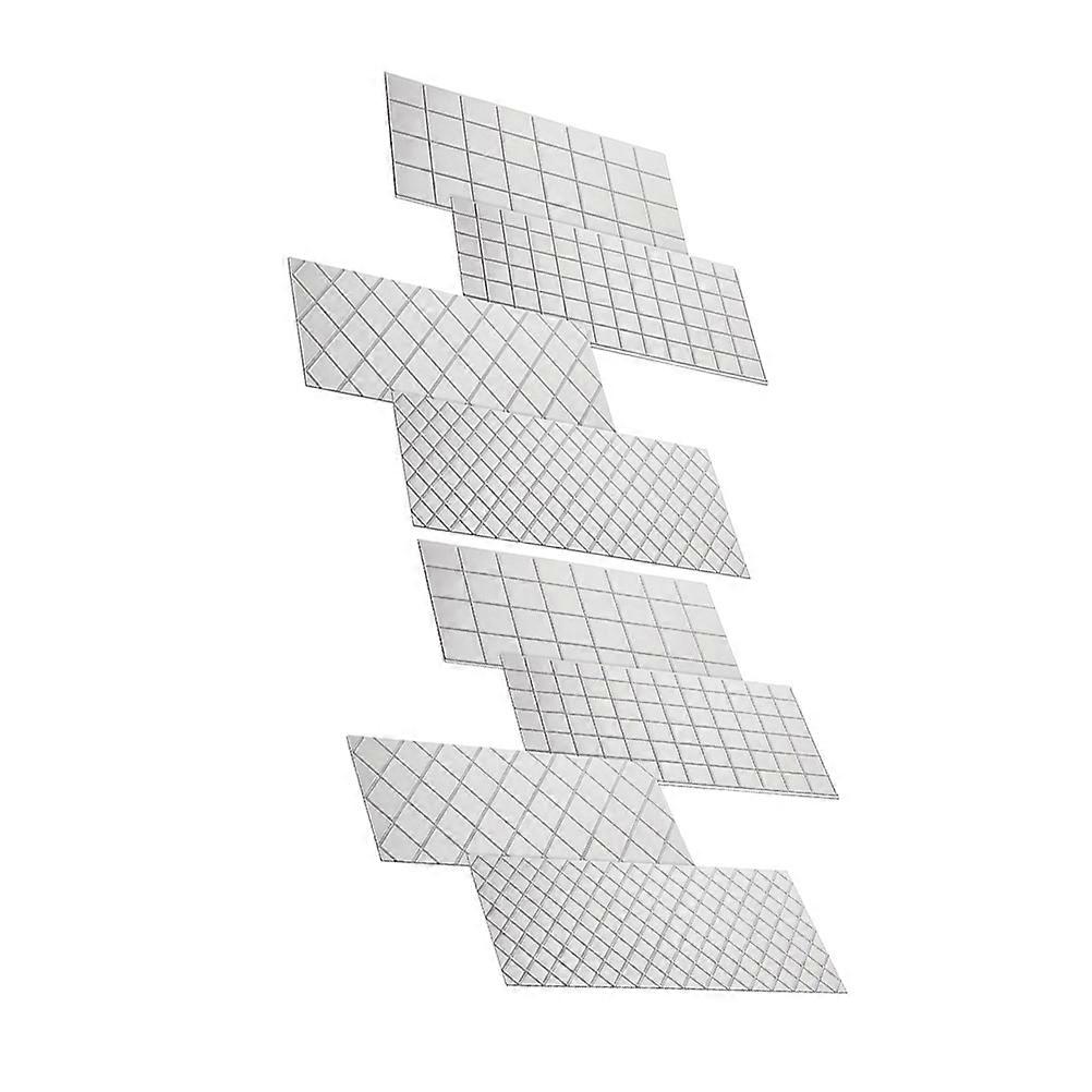 Plastic Embossing Mold Grid Pattern DIY Cake Mold Ice Making Restaurant Use 8Pcs