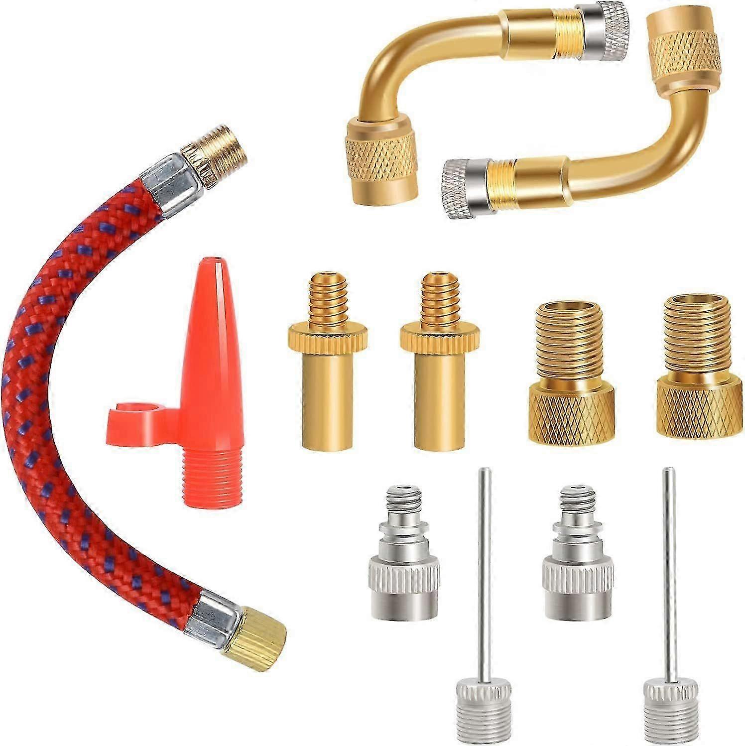 12pcs valve converter set - Brass bicycle valve adapter