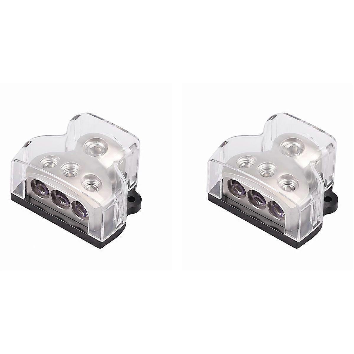 3-Way Power Distribution Block 1x0 Gauge in 3x4 Gauge Out Power