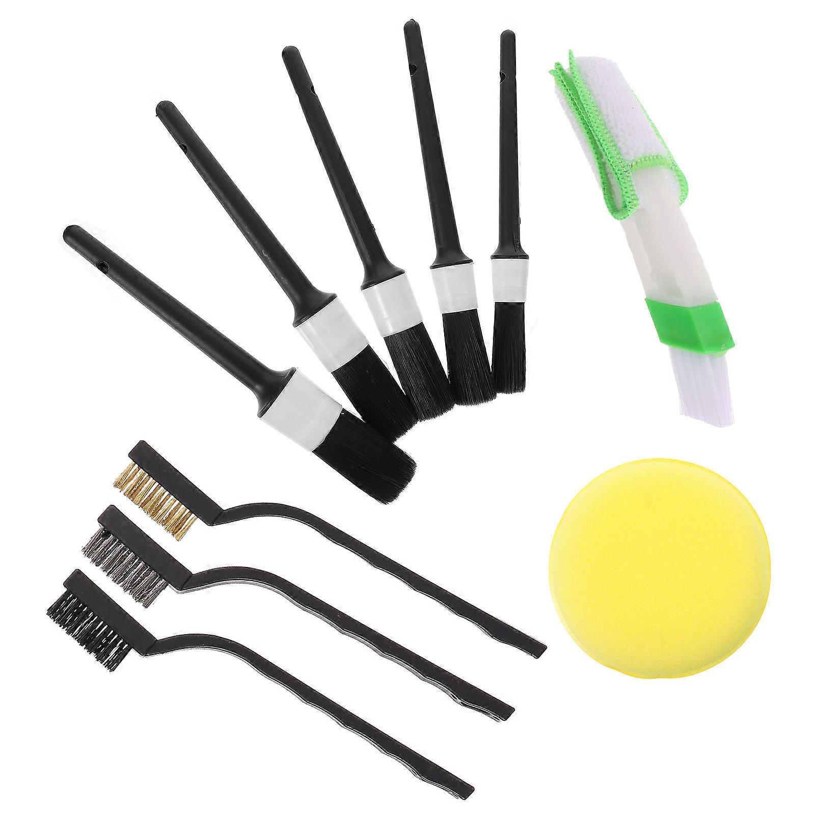Car Detailing Brush Kit for Wheel Tire Cleaning with Durable Plastic Bristles 1 Set