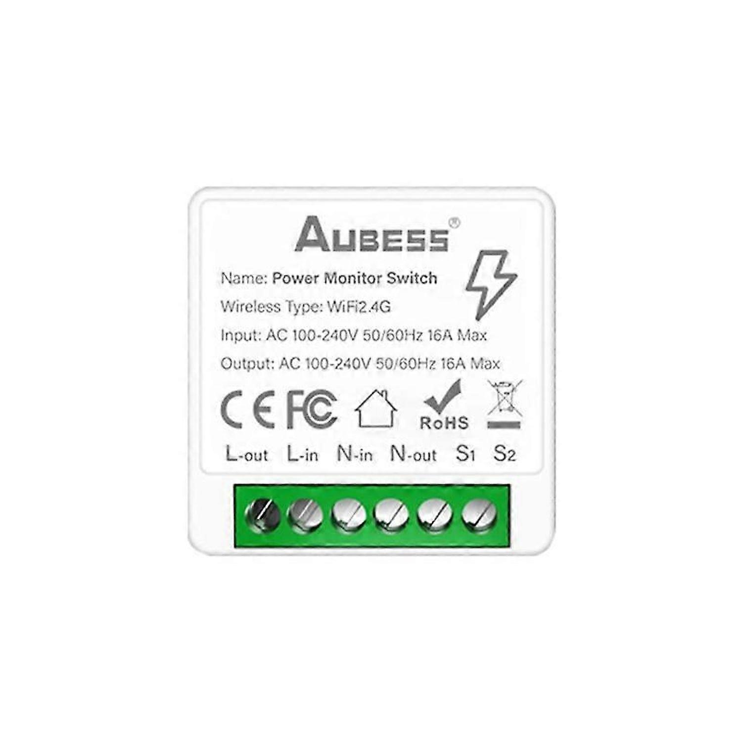 Tuya WiFi MiNi Smart Switch With Energy Monitor 16A 2-way Control Wireless