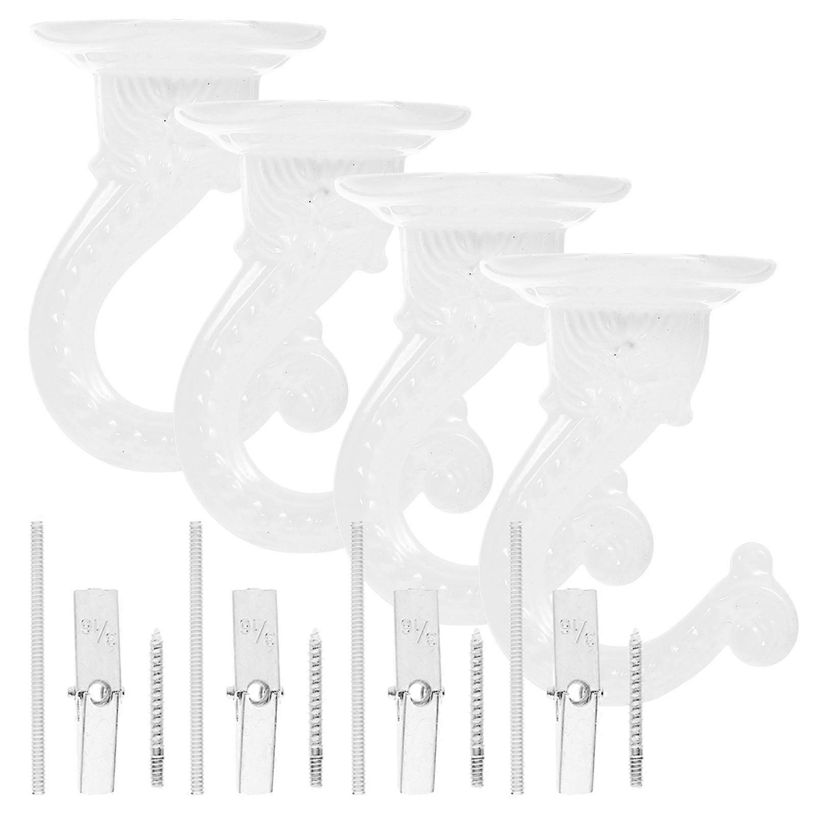 Ceiling Hanger Hook Wall Mount Ceiling Hook for Home Use 5.5x3.7cm Zinc Alloy Space Saving 4 Sets