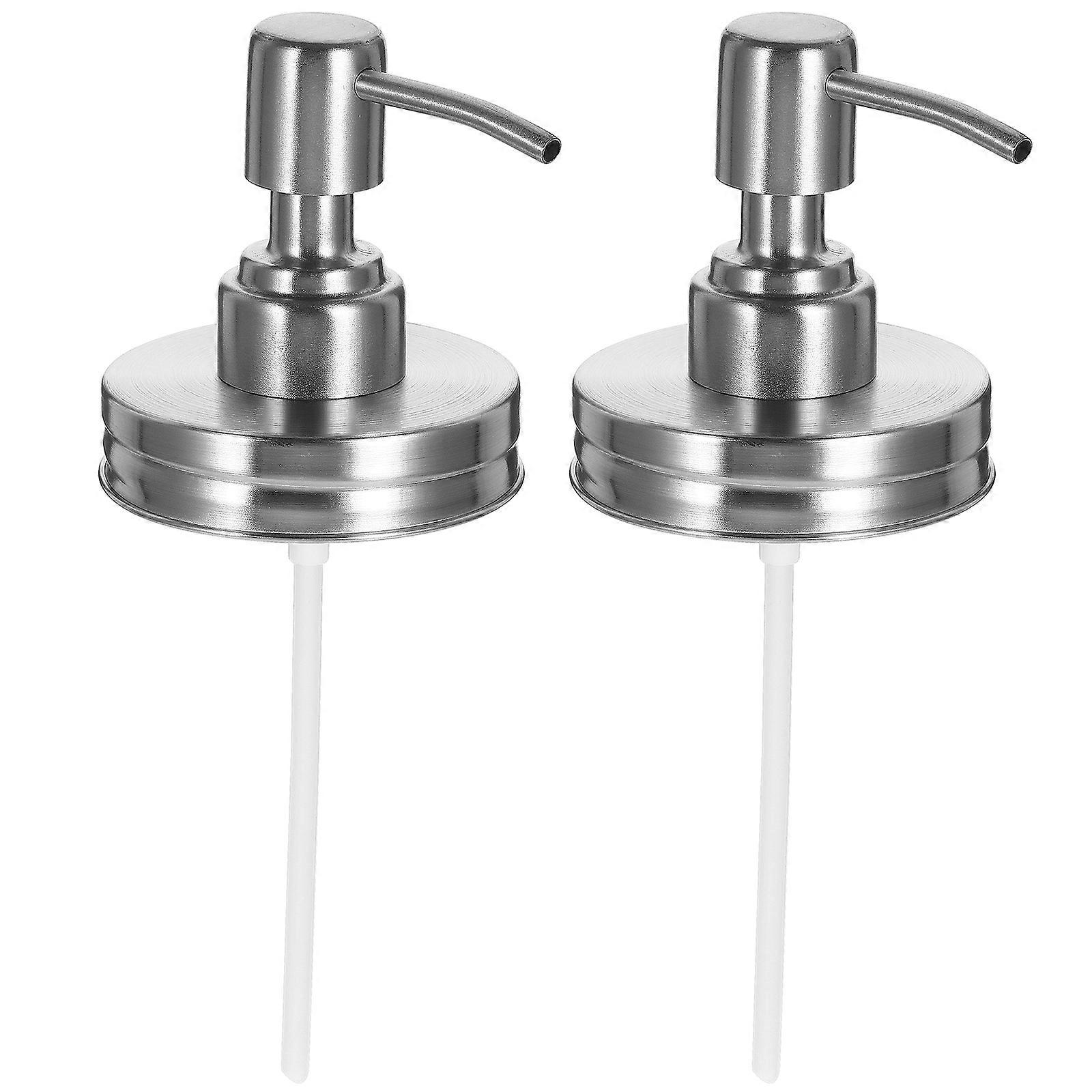 Dispenser Pump Lid Pump Dispenser Replacement Canning Jar Pump Lid 7.3X2.8X2.8in 2Pcs