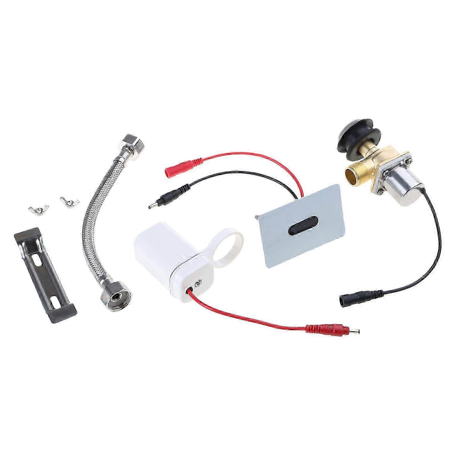 Touchless Urinal Flush Kit with Concealed Wall Mount Sensor for Toilet, Automatic Flushing Device for Urinal Tank, No Touch Button