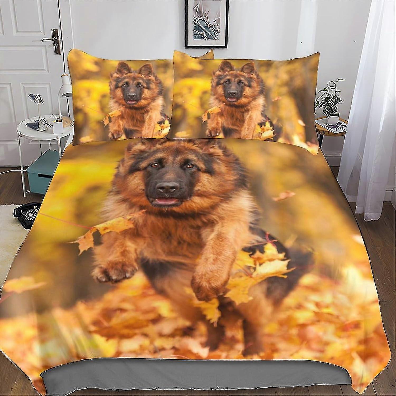 Conjunto de cama impresso em 3D para crianças adolescentes com capa de edredom e fronha de animais de microfibra