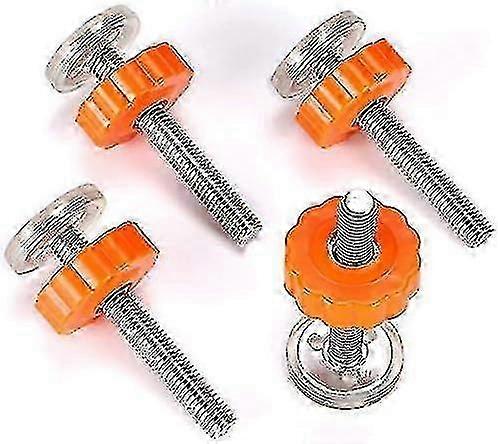 4 Packs Pressure Mounted Baby Gates with Threaded Spindle Rods, Walk Through Accessory