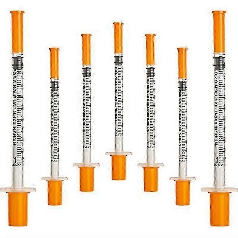 50Pcs/Pack 1ML Syringe with 30G (8Mm Long) Lab Supplies Individually Sealed Package