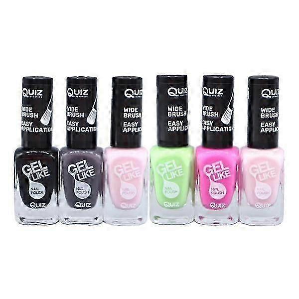 6 pcs multicolor nail polish set