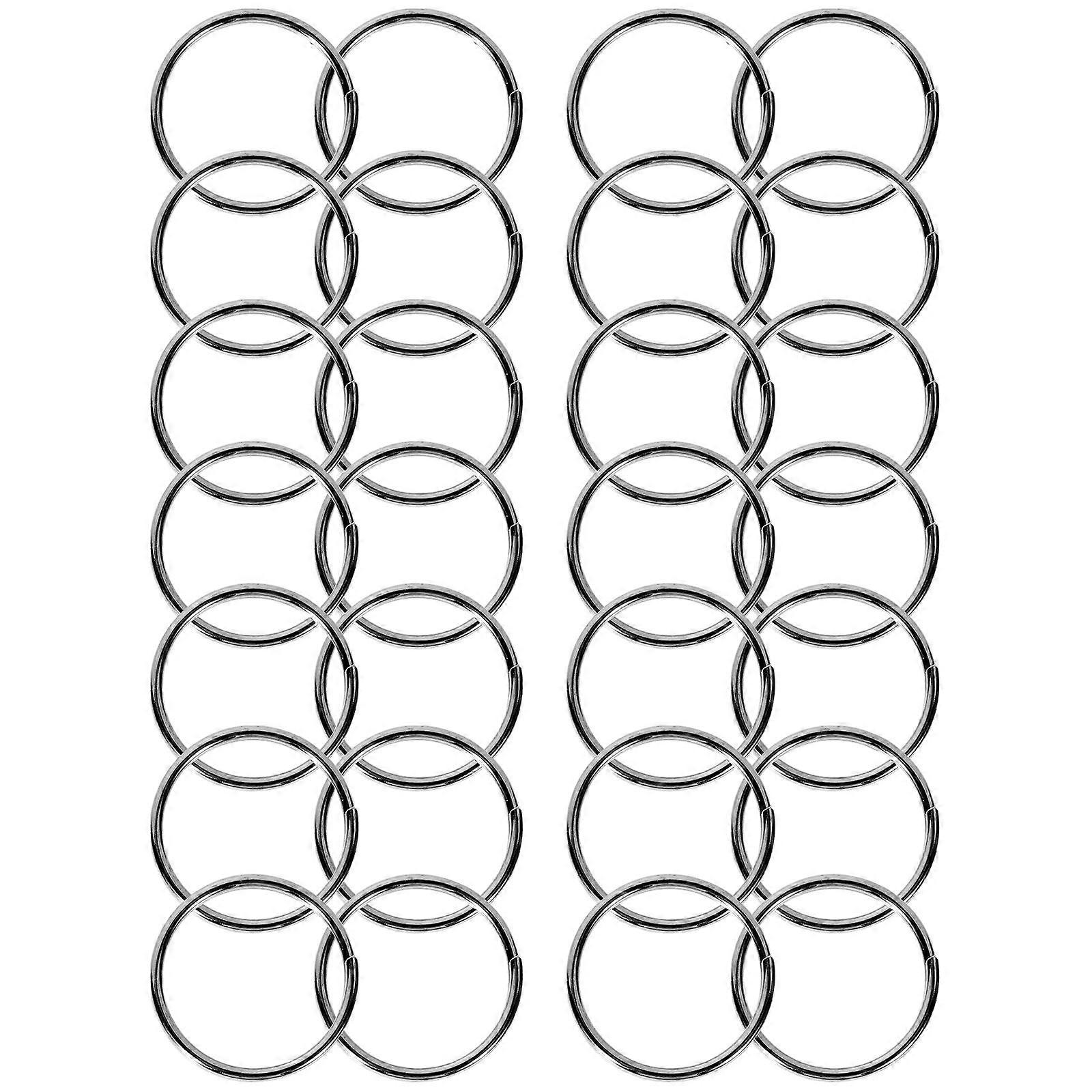 200pcs Small Metal Key Rings Round Shaped Tightly Closed Keychain for Crafts DIY Pendants and Key Organization Durable Gunmetal Finish