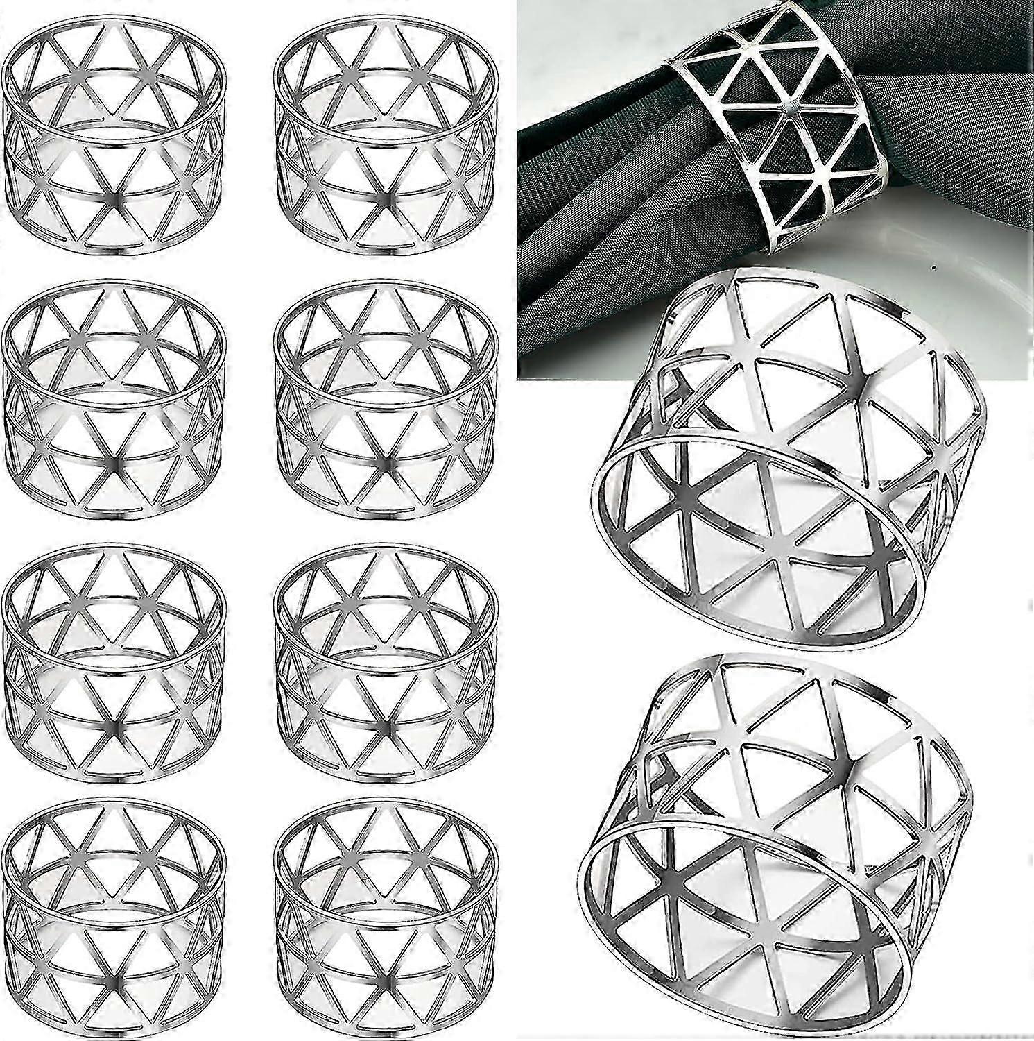 Ronds de serviette, ensemble de 12 ronds de serviette en or, mise à niveau robustes ronds de serviette en métal, boucles de serviette en métal