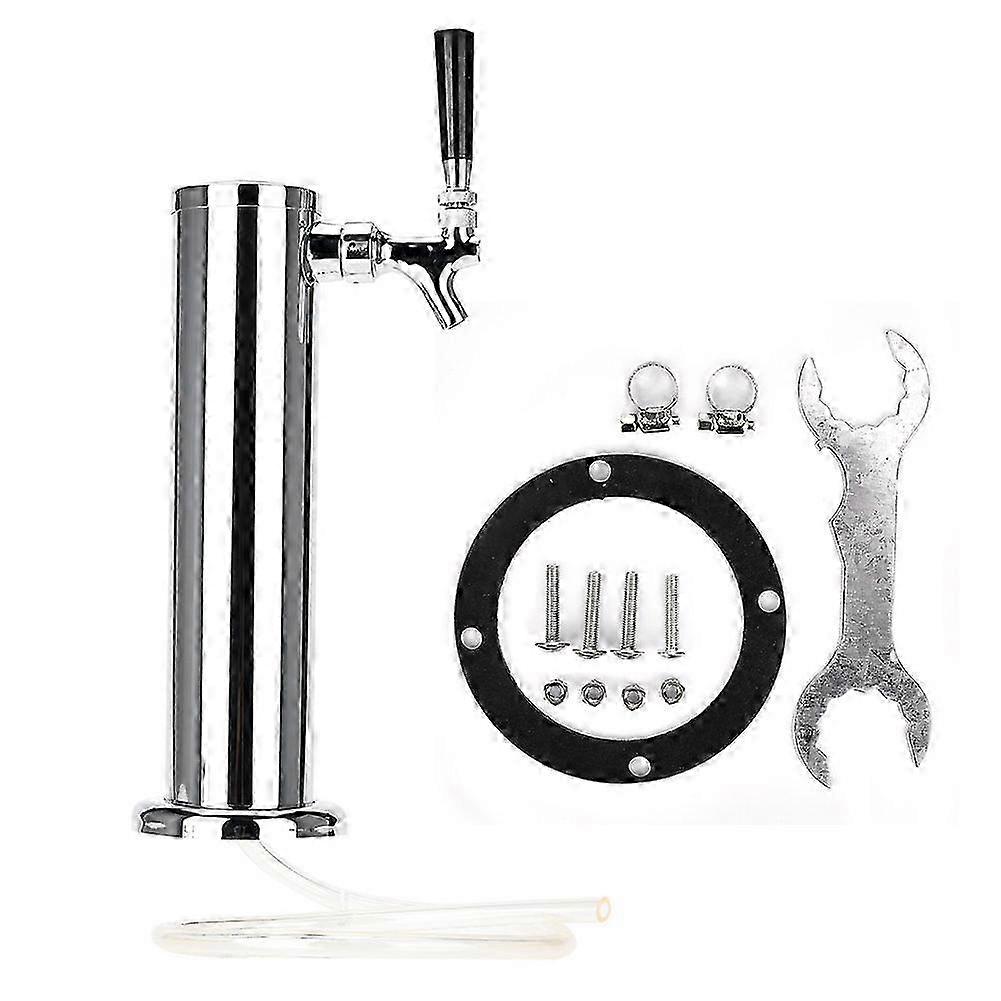 Single Chromed Tap Stainless Steel Beer Draft Tower Faucet Bar Homebrew for Kegerator