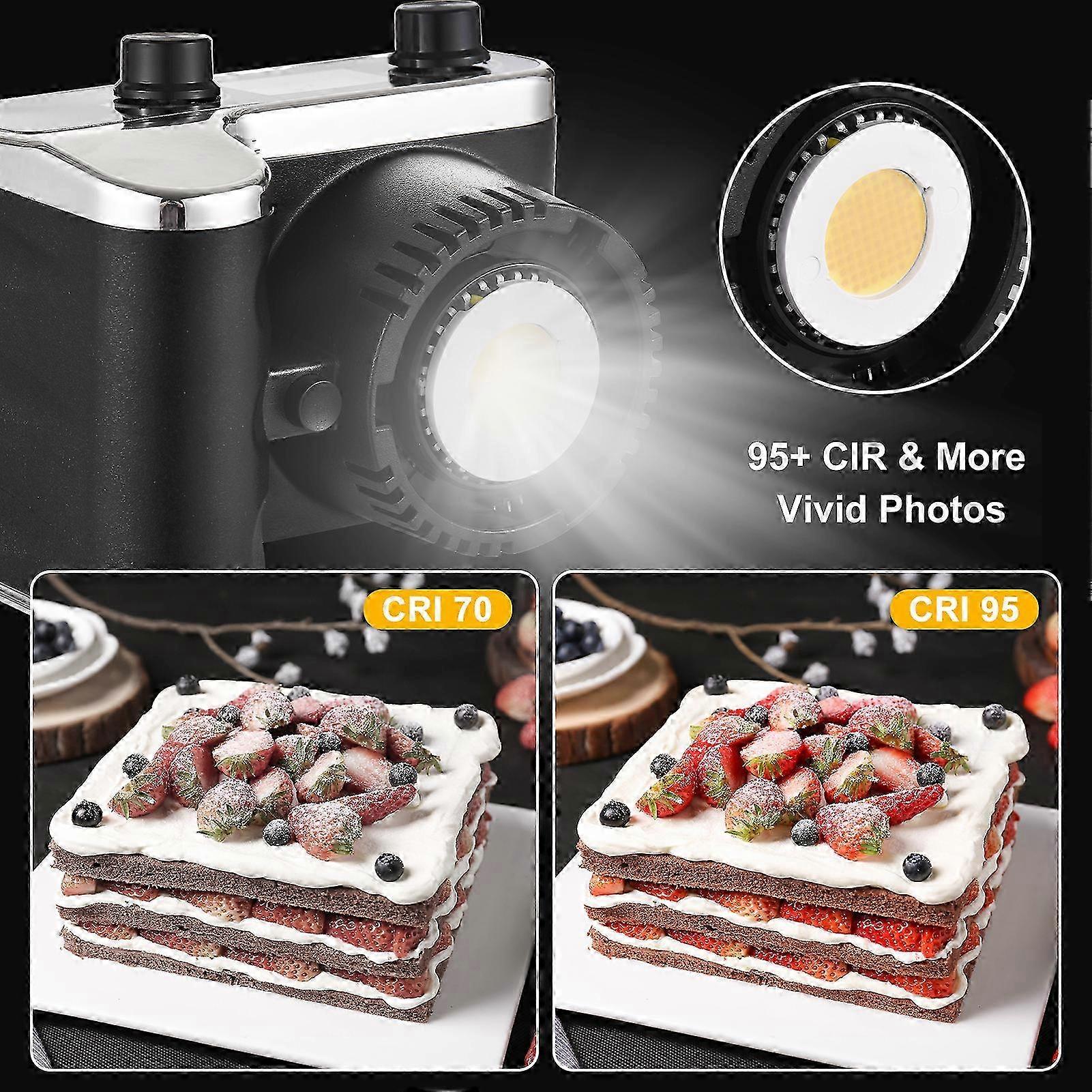 Portable 100w Cob Led Video Light With Bi-color Temperature For Studio Photography