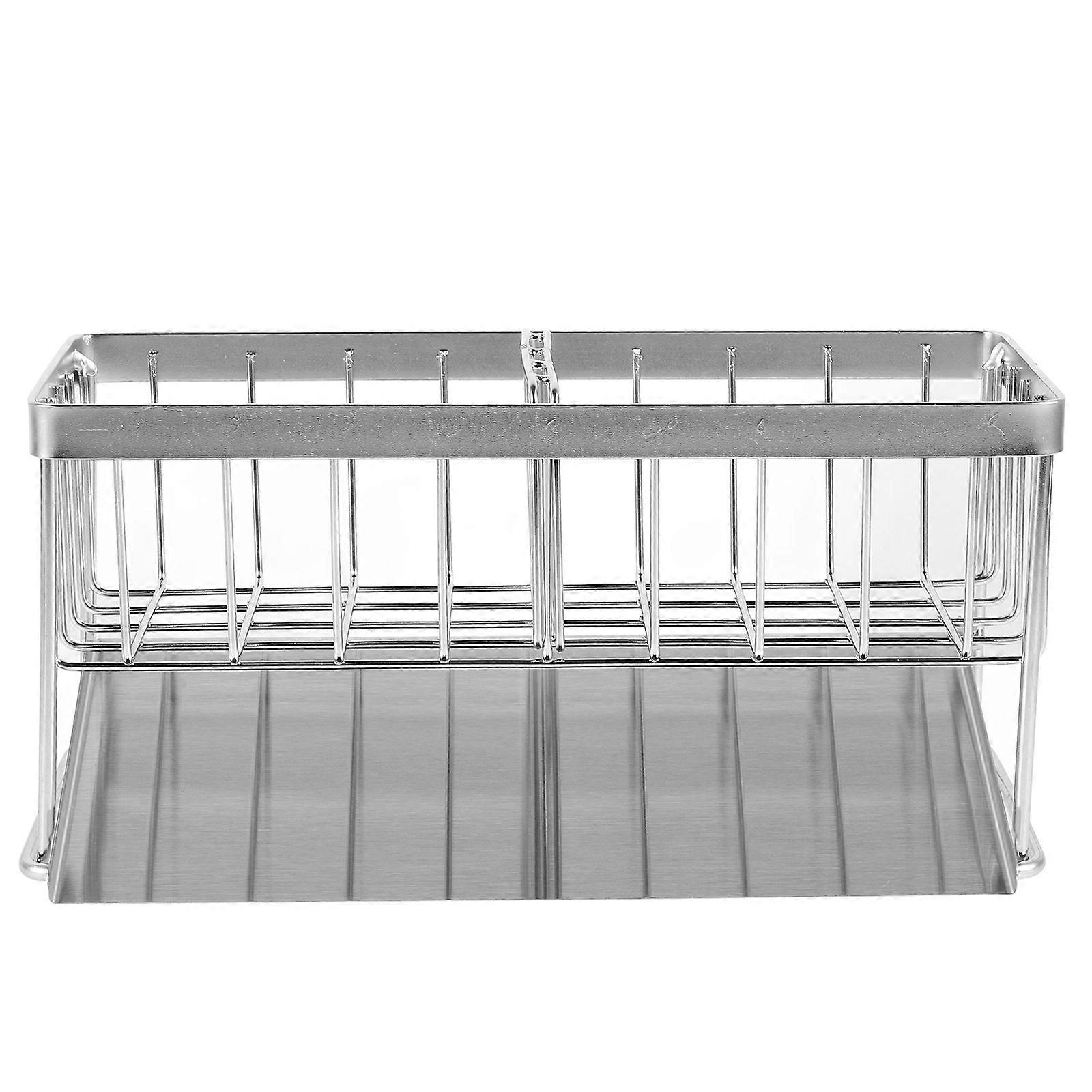 Sponge Rack Holder Kitchen Organizer Tray for Sponge Homeowners Bathroom Use 21.00X10.50X10.00CM Cleaning Utensil Storage 1Pack
