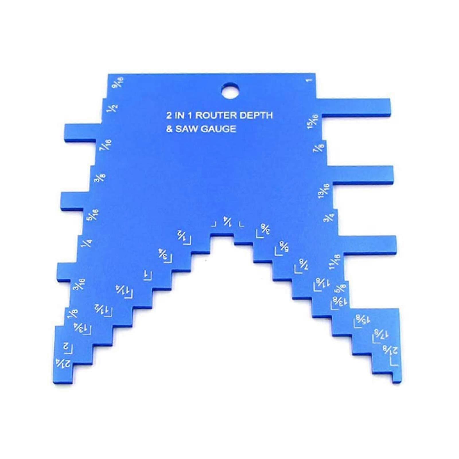 Depth Gauge for Router and Table Saw Woodworking Aluminum Alloy Ultimate Clarity Ruler