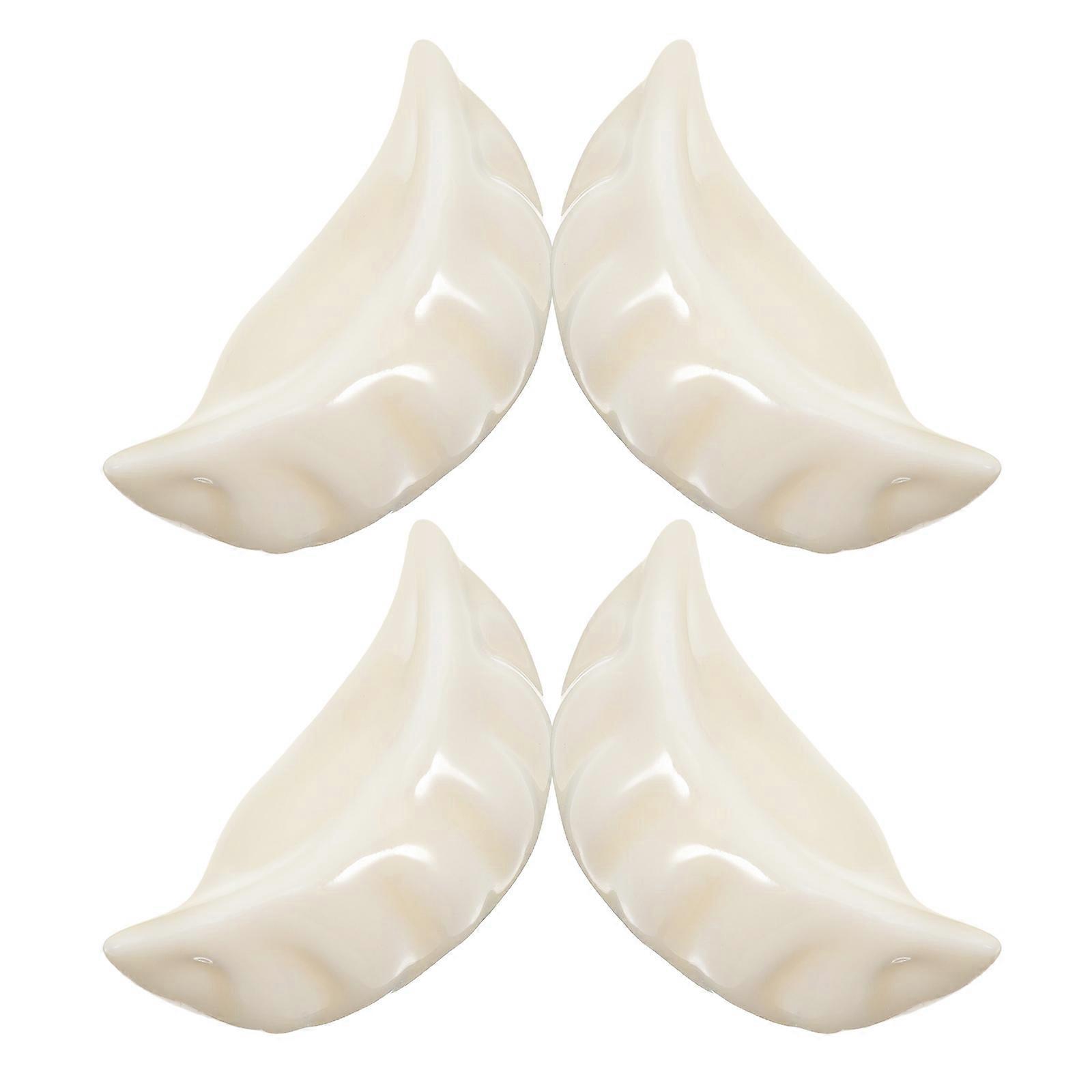 Elegant Ceramic Chopsticks Racks Simple Shape Design Dining Table Accessory Microwave Safe 4Pcs