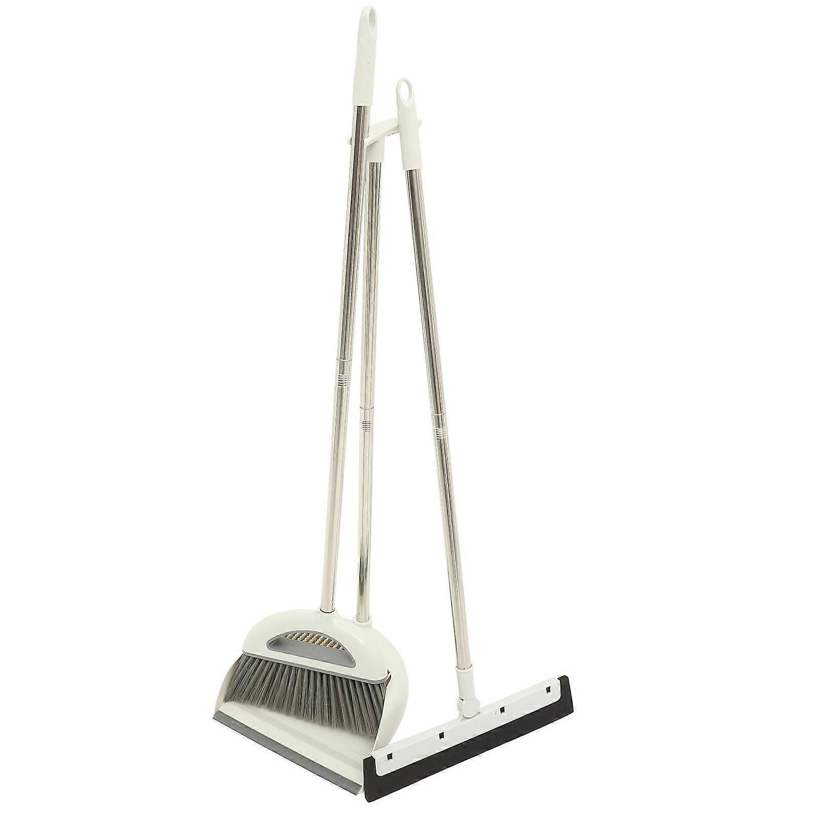Dust Pan And Brush Set Plastic Wiper Broom For Home Use Pet Owners 1Set