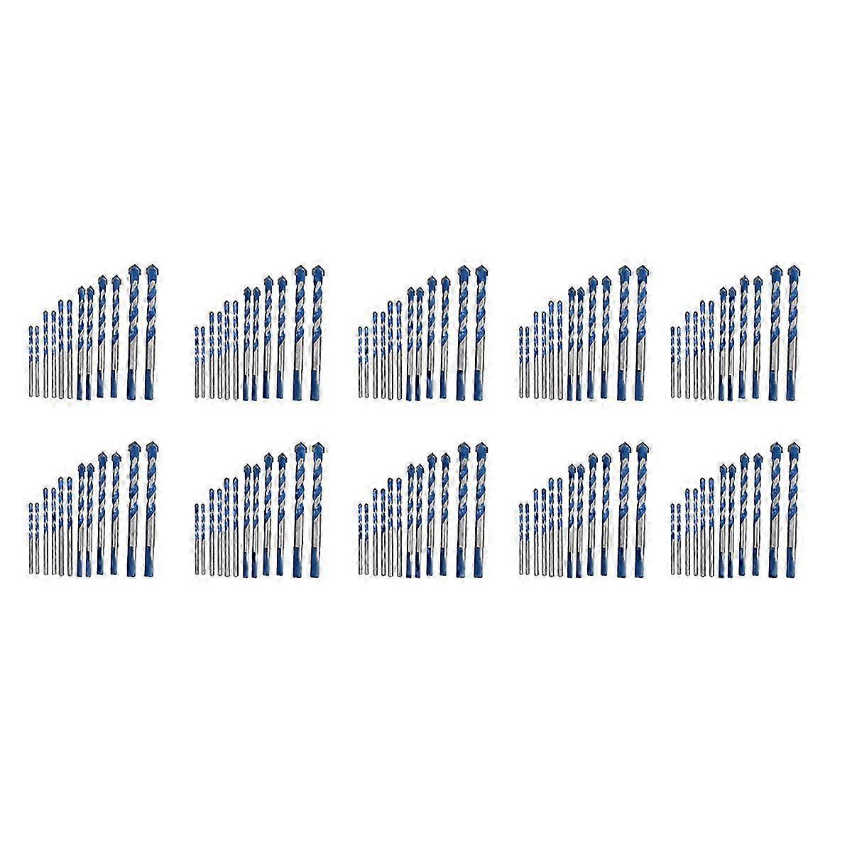 12 Pcs Masonry Drill Bits Set 3mm To 12mm Carbide Twist Tips