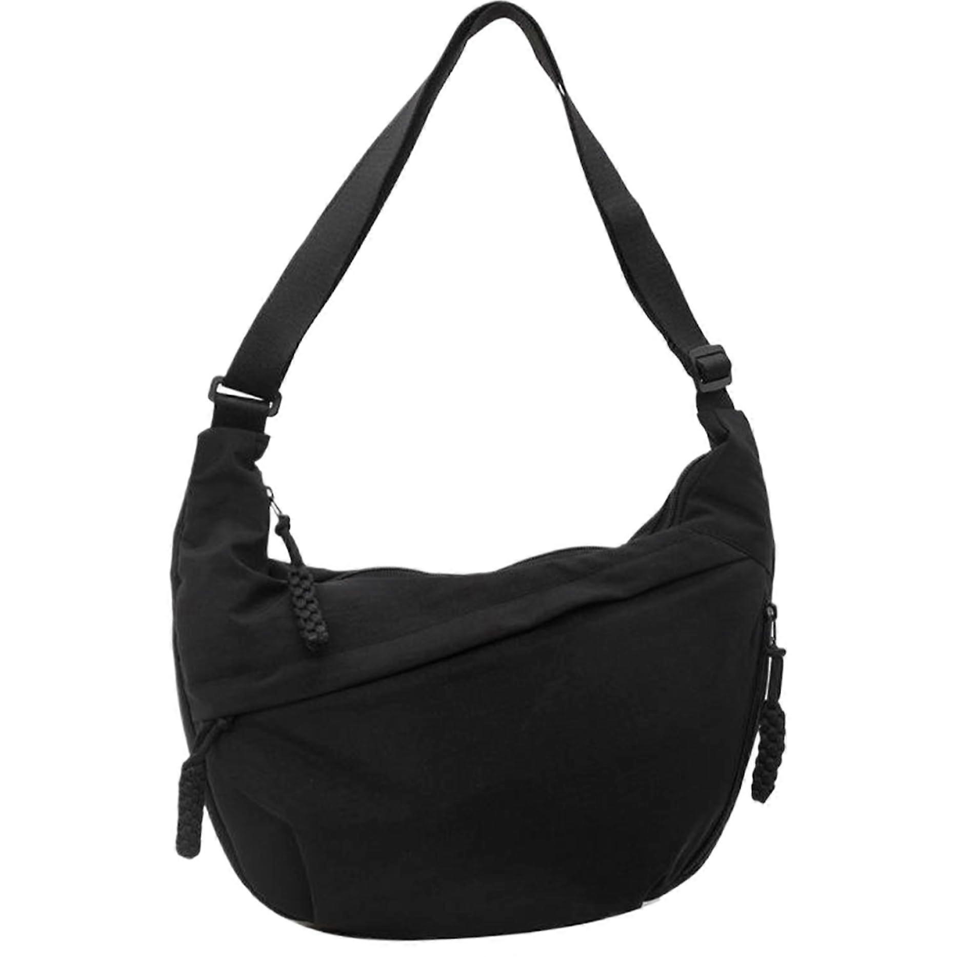 Crossbody Bag for Women, Nylon Lightweight Half Moon Bag with Adjustable Strap