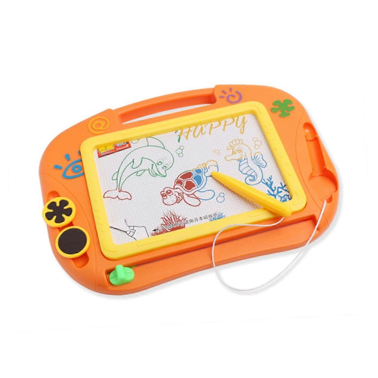 1 Set Writing Board Sketch Pad Drawing Pad Magnetic Drawing Board Magnetic Whiteboard Orange
