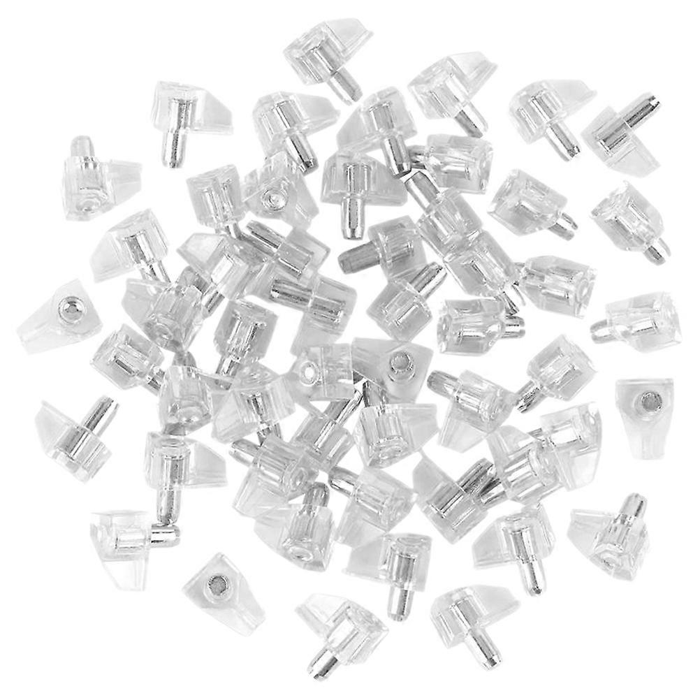 Support Shelves Pegs Kitchen Cabinet Shelf Clips Stabilizing Shelf Silver 1.63X1.59X1.02CM Corrosion-resistant 100Pcs