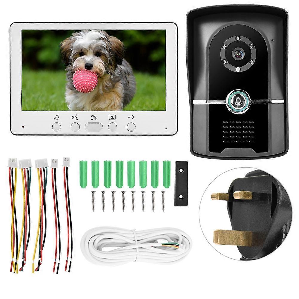 7in TFT LCD Wired Video Door Phone Doorbell Intercom System IR Night Vision