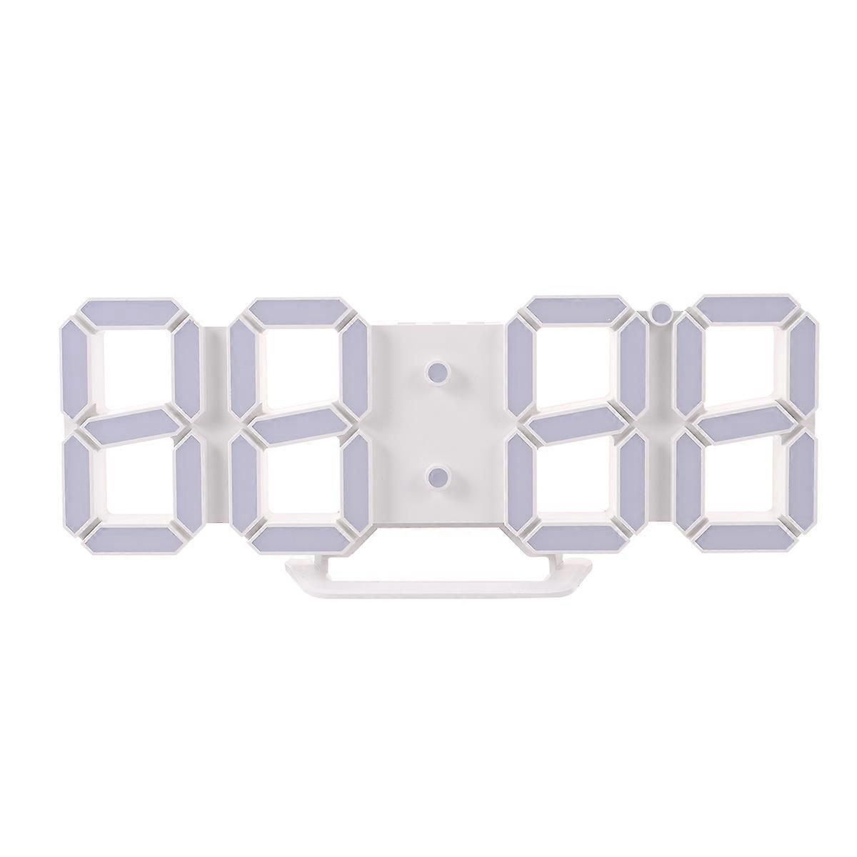 المنبه بجانب السرير 3D LED ساعة رقمية نمط مربع للمستخدمين العامين لون المنزل مع وظيفة الغفوة وظيفة الاستيقاظ 1Pack