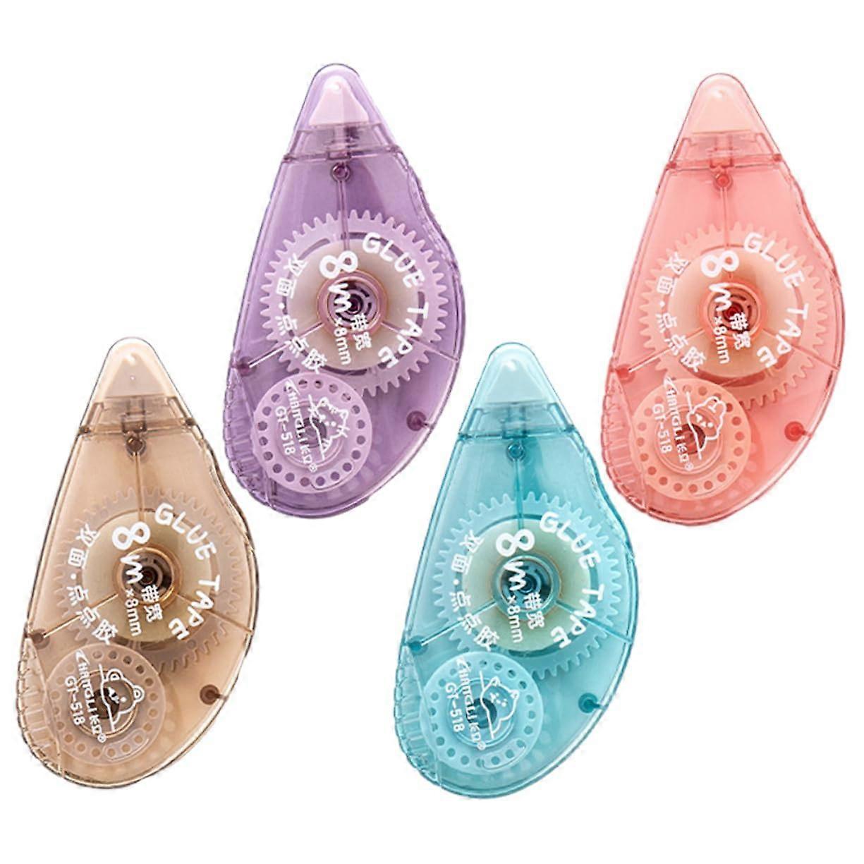 4 Pieces Correction Tape for Students and Office, Available in Various Colors