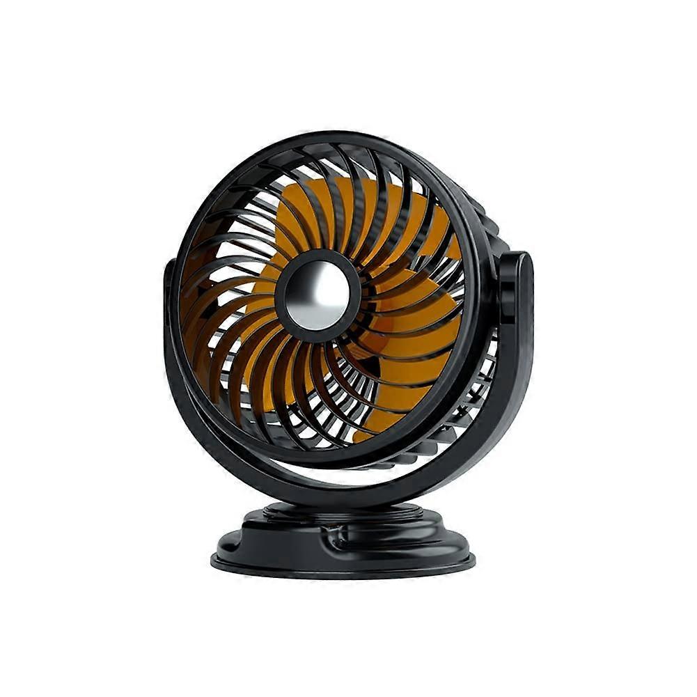Car Fan 360 Degree Rotation Portable 24V Quiet Dashboard Fan for Strong Cooling Airflow in Vehicles