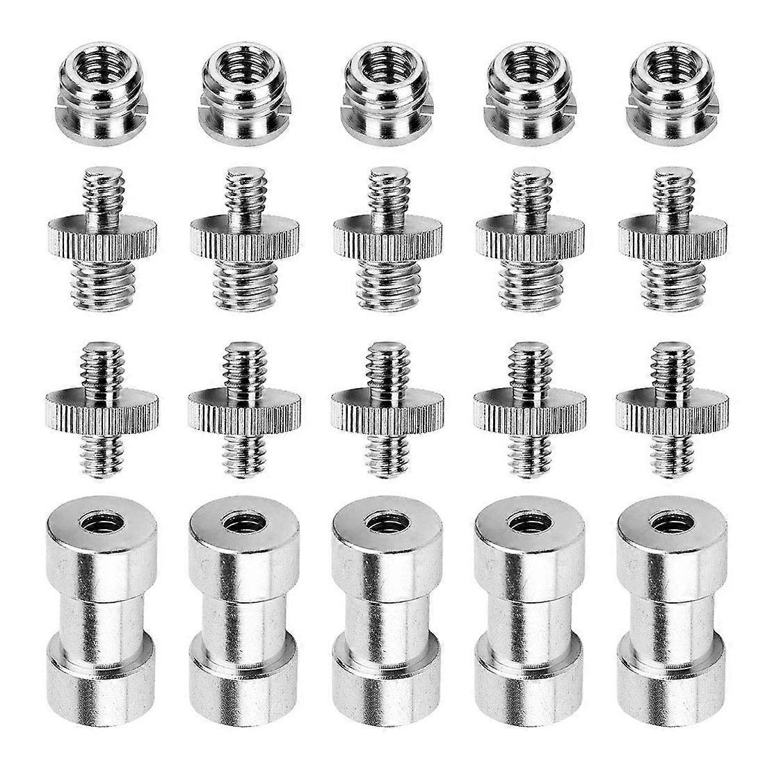 1/4 To 3/8 Screw Adapter, Camera Mount Spigot Converter Set, Tripod/Monopod Threaded Adapter, Universal Aluminum