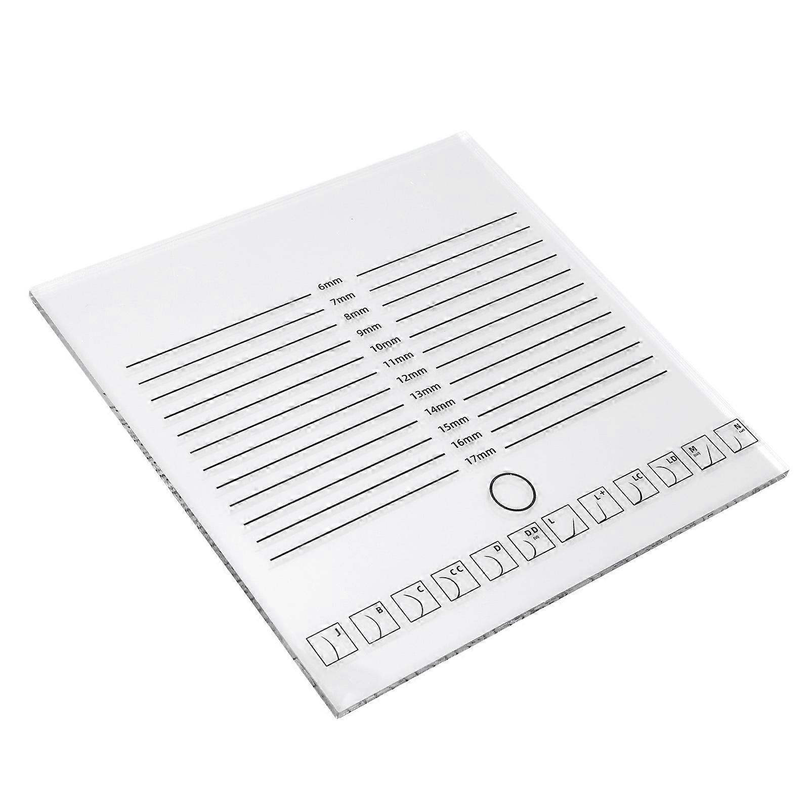 20x20cm Eyelash Extension Plastic Tray Clear Scale Transparency Large Lash Tray with 12 Kinds Bends Double Row Lash Pallet