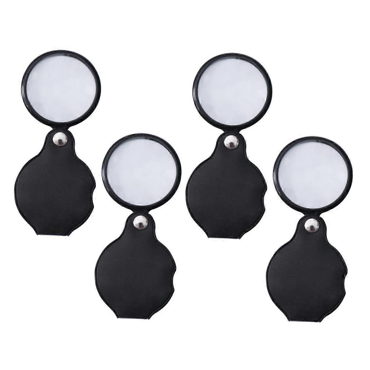 4piece folding magnifier with protective case, portable for reading, inspection, and hobbies