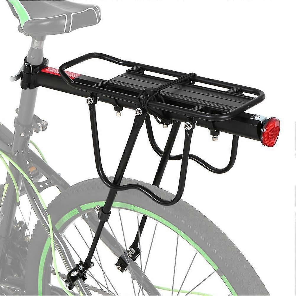 Adjustable Bicycle Carrier Pannier Rack Holder Made of Aluminum Alloy, Bicycle Tour Carrier with Reflector, Maximum Load 50 kg.