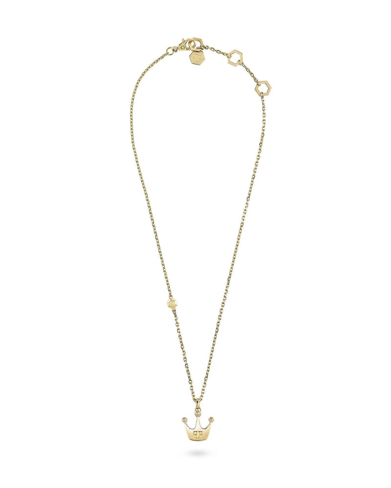 Philipp Plein Women's Chain Necklace Stainless Steel IP Gold PLEIN VALENTINE PJHGA10NU