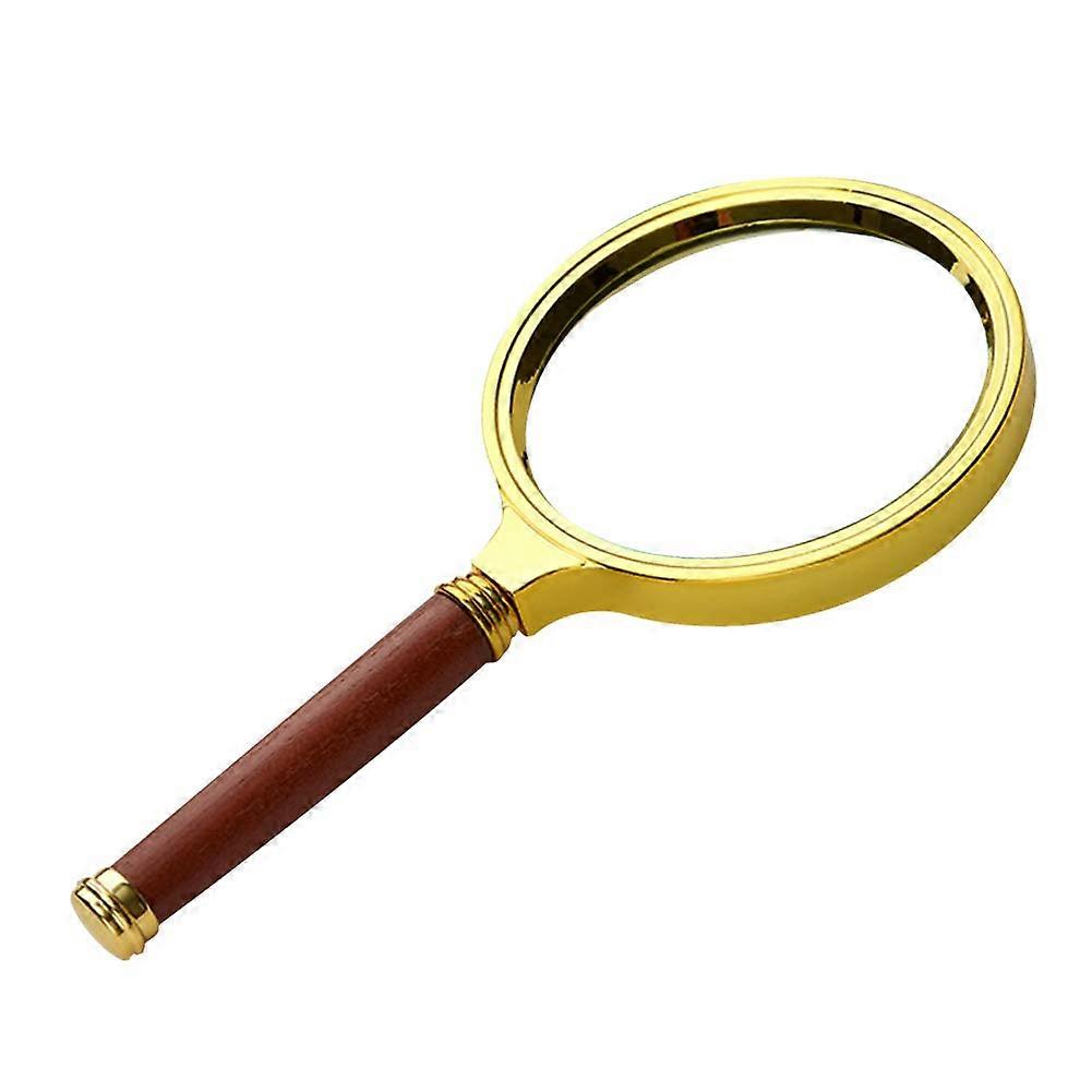 Lupen 20X Wooden Handle Magnifier Handheld 100MM Large Lens for Seniors and Kids Inspection Observation