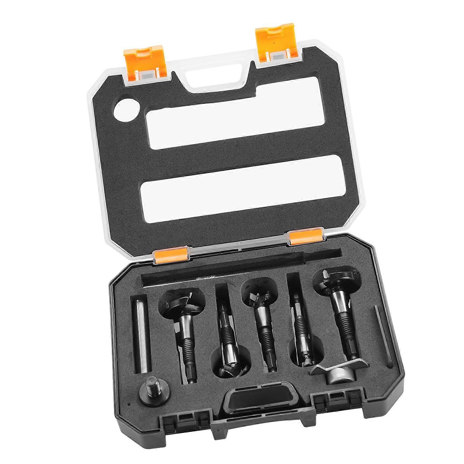 5pcs Multifunctional Woodworking Hole Opener Flat Wing Drill Bit Set, Reaming Tool, 10mm Size, Blue Finish