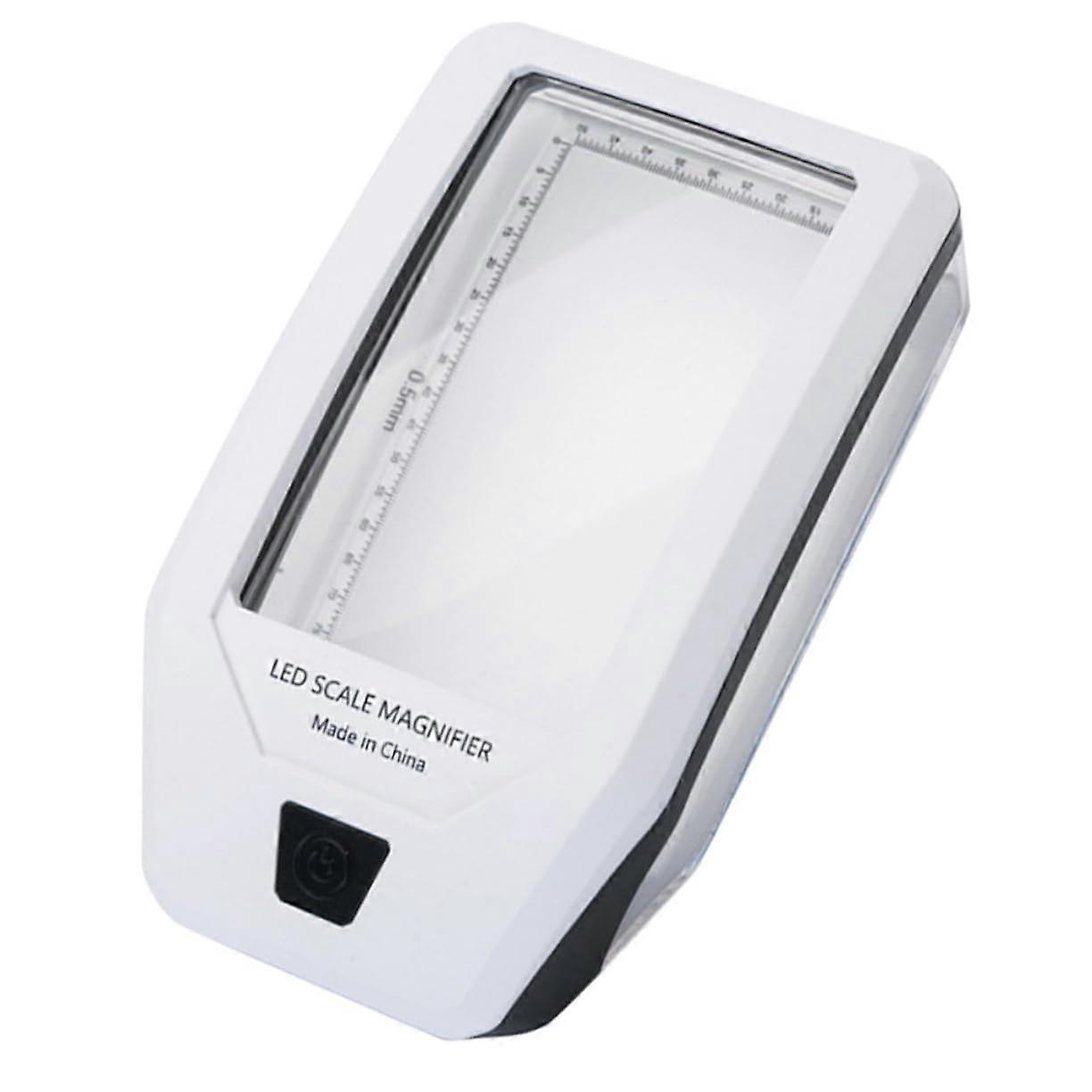 1 x LED Magnifying Glass with Light Magnification Portable Currency Detector for Weak Lighting for Books Newspapers Checking Money