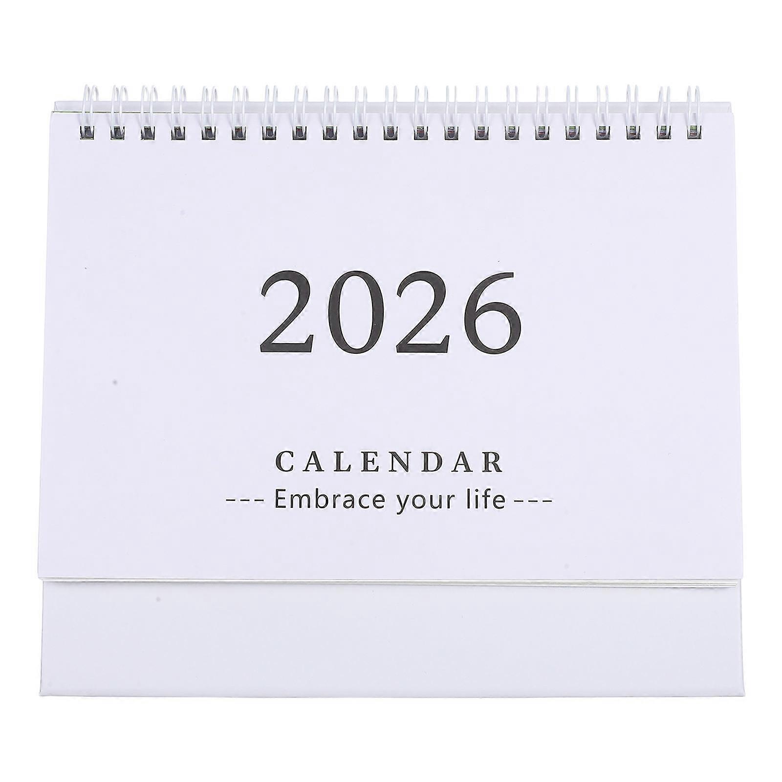 2026 Mini Desk Calendar Pocket Planner Small Table Notepad Yearly Organizer for Office Home Use