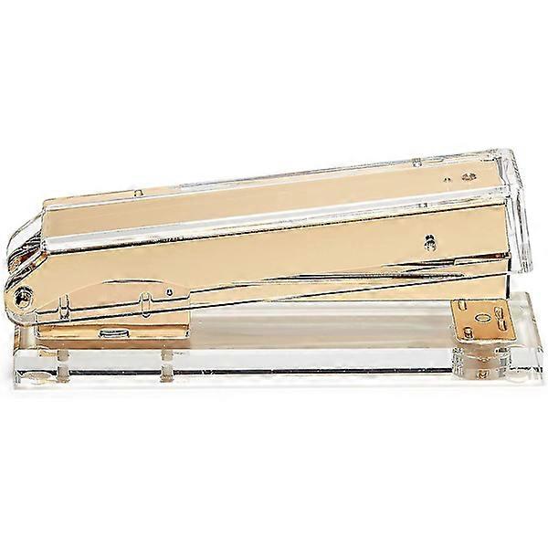 Agrafeuse transparente en acrylique - L’agrafeuse dorée est un accessoire de bureau cool