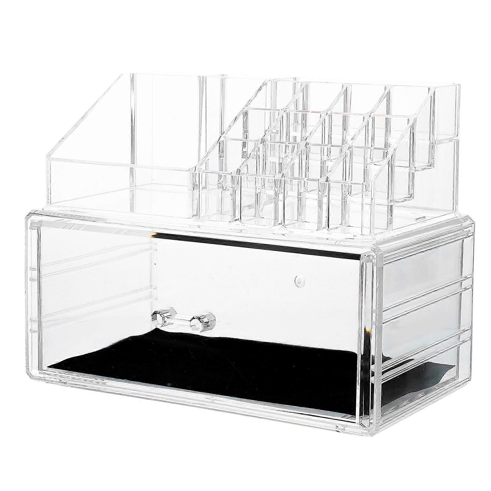 Transparent Drawer Type Display Box for Household Makeup Organizer 1 Set Storage Holder