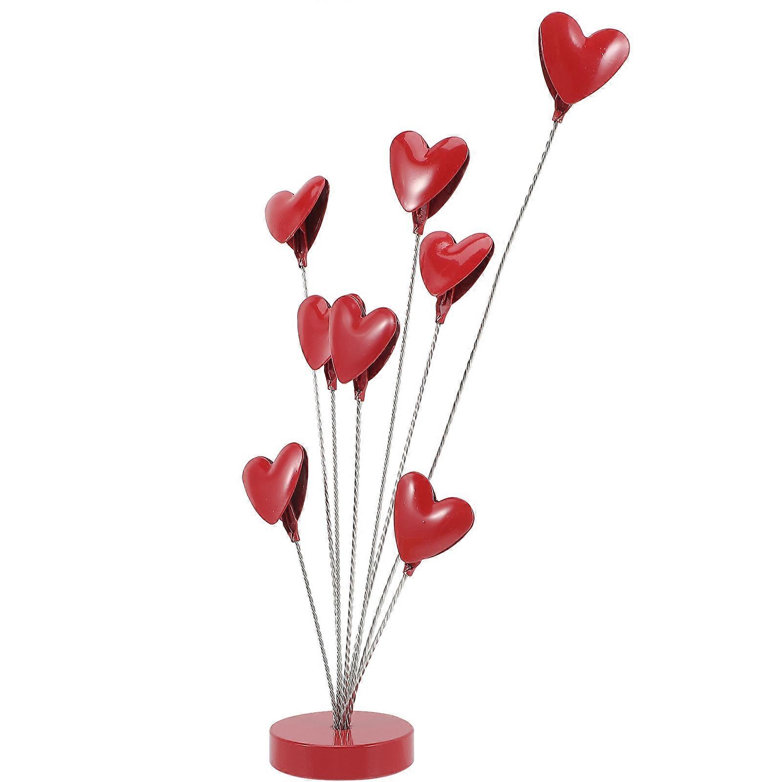 Red Stainless Steel Branch Tree Picture Holder for Tables, Freestanding Memo Clip Stand Holds 8 Photos