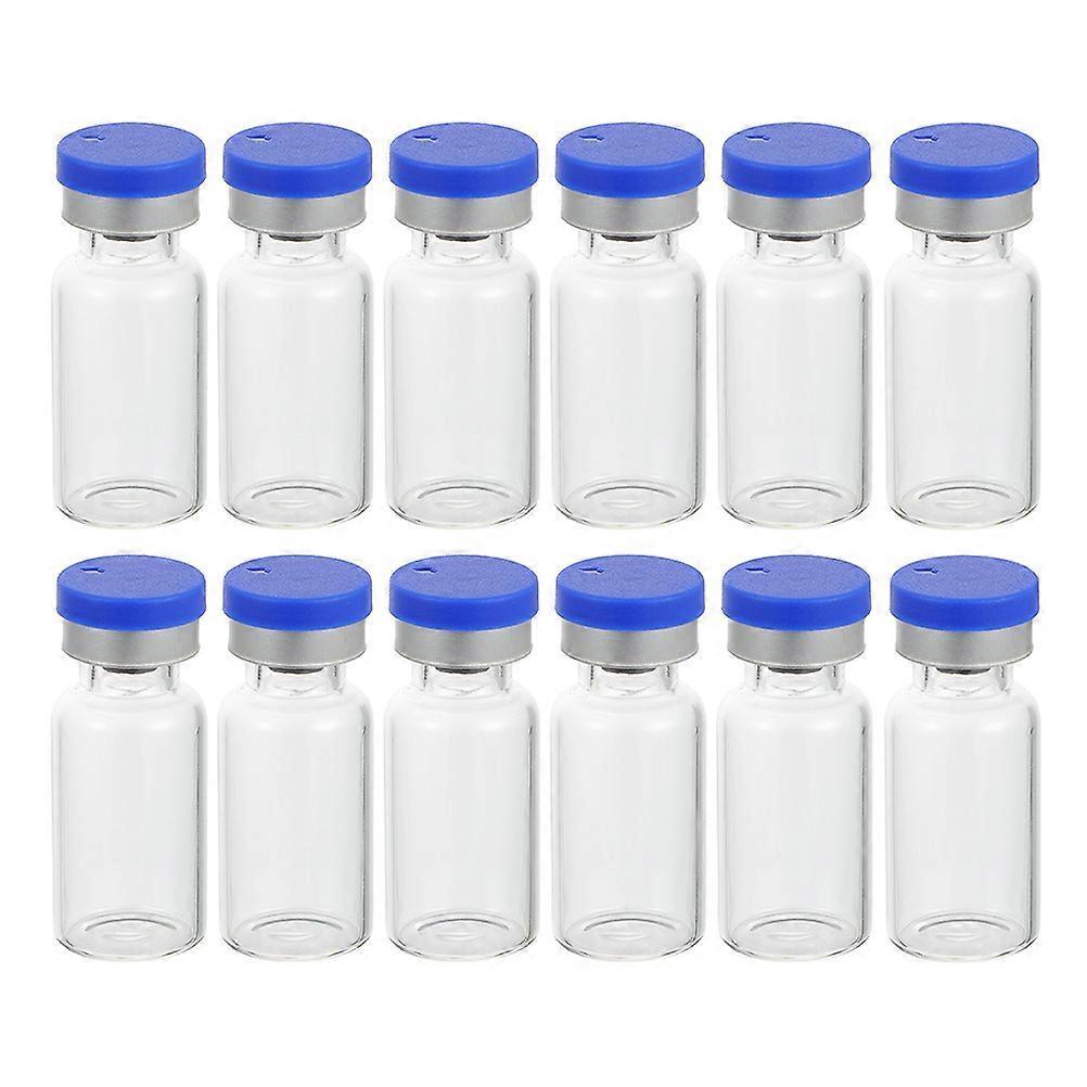 50pcs Small Glass Vials with Leak Proof Caps, Transparent Sample Bottles for Liquid Storage, Reusable Containers for Medical and Chemical Analysis