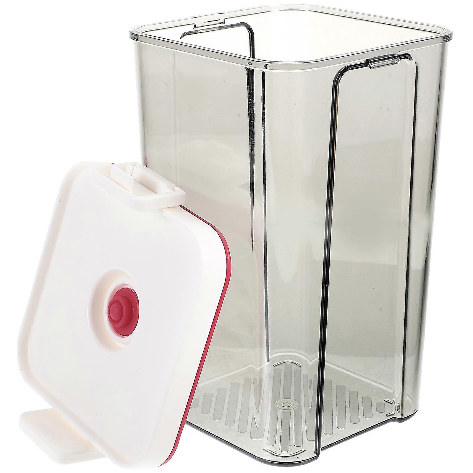 Airtight Food Storage Container, 42oz/1.2l Transparent Cereal Seal Container With Lid, Plastic Airtight Kitchen Storage Container Vacuum Container